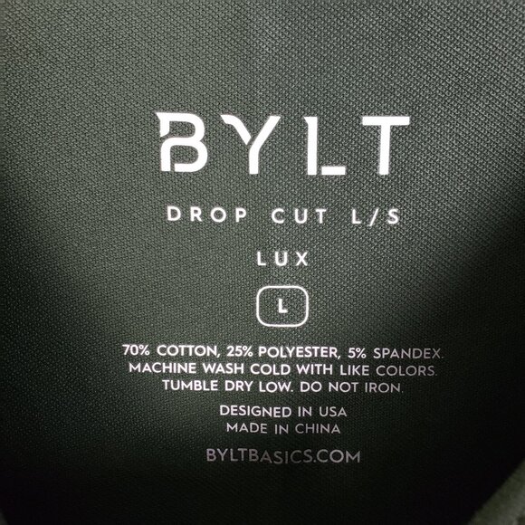 NWOT Bylt Drop Cut Long Sleeve Lux Striped Pullover Curved Hem size L - Picture 3 of 8